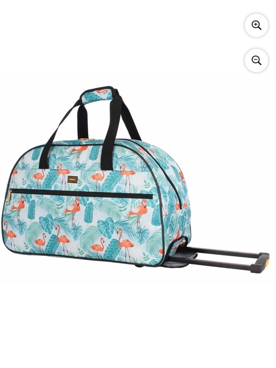 Lucas Handbags - Lucas Designer Carry On Travel Duffel Bag - Tropical Flaming Palm 22in.